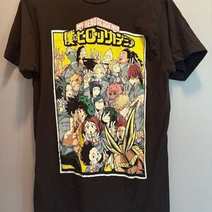 My Hero Academia, Anime Men's Medium Black Graphic Tee Anime Shirt